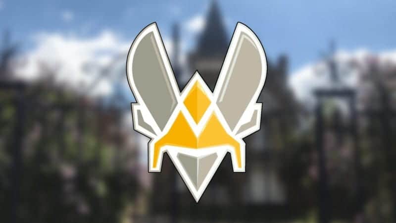 Team Vitality logo in front of a blurred landscape