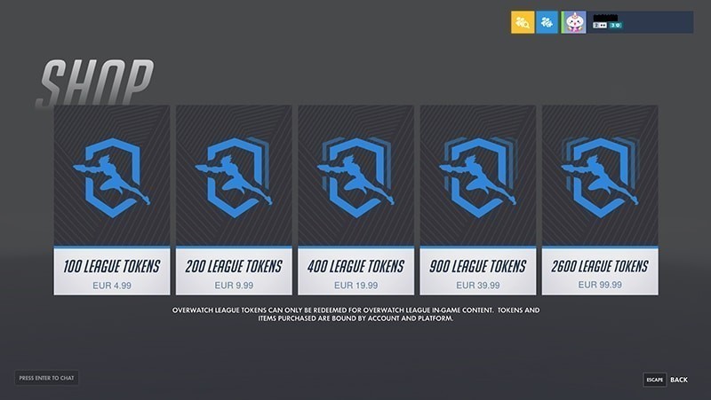 Overwatch League Token Prices