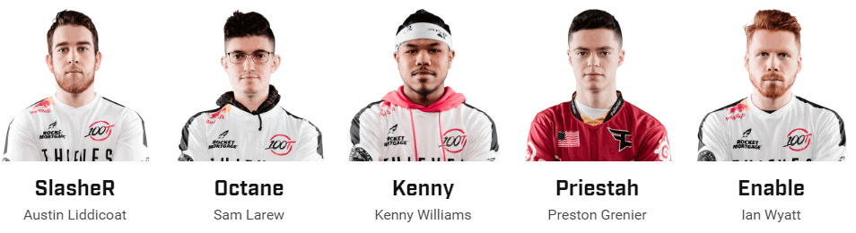 Call of Duty World League CWL Championship 2019 pool e 100 thieves roster slasher octane kenny priestah enable