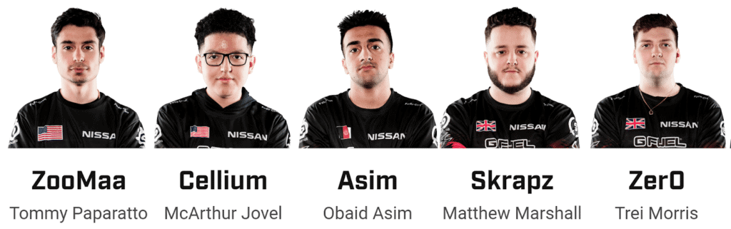 Call of duty world championship CWL 2019 Faze roster aoomaa cellium asim skrapz zer0