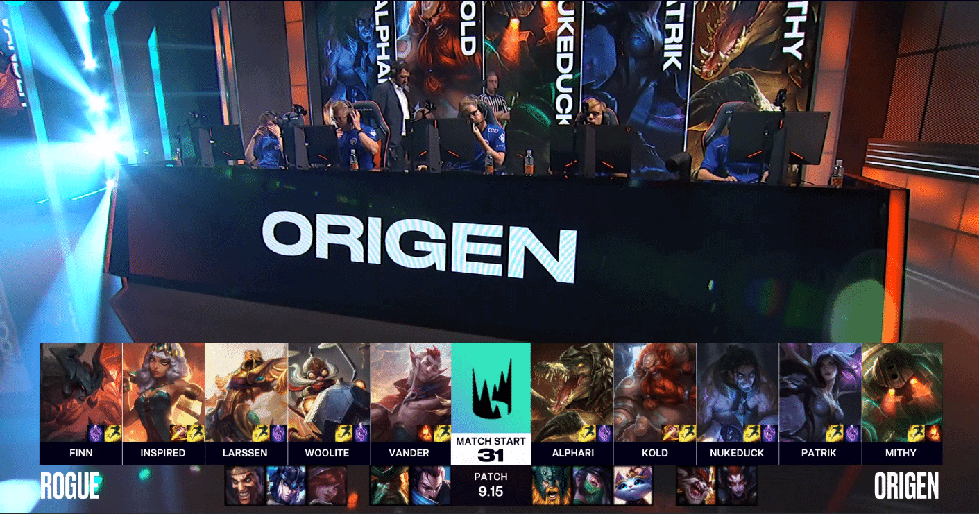 League of Legends European Championship LEC Week Nine Day one Rogue RGE Origen OG