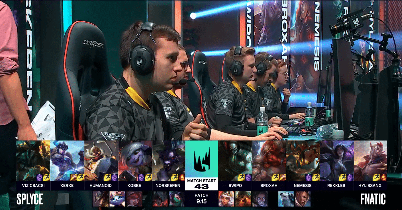 League of Legends European Championship LEC Week Nine Day one Splyce SPY Fnatic FNC