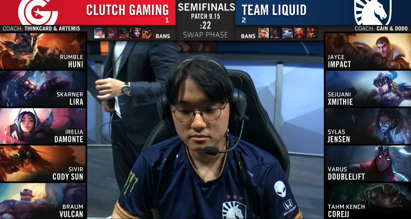 League of Legends Championship Series LCS Summer 2019 Semifinal Team Liquid TL Clutch Gaming CG game 4 CoreJJ