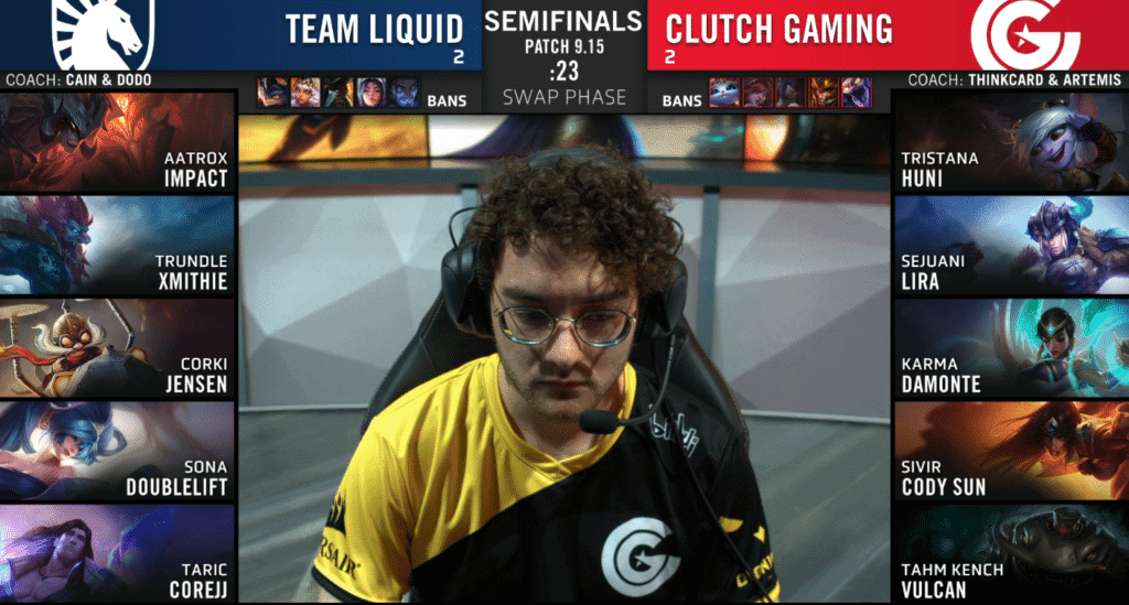 League of Legends Championship Series LCS Summer 2019 Semifinal Team Liquid TL Clutch Gaming CG game 5 Vulcan