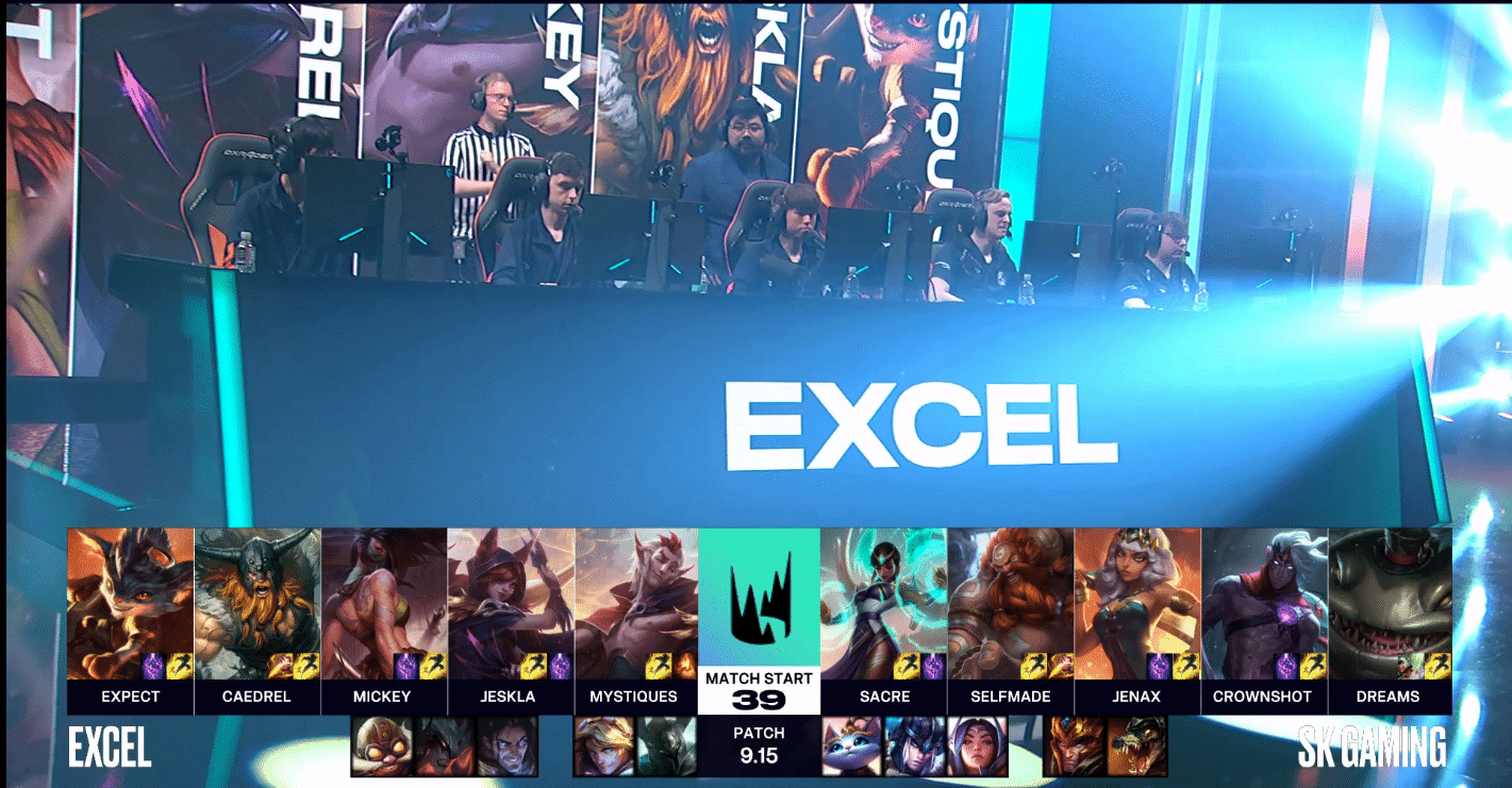 League of Legends European Championship LEC Week Nine Day one Excel Esports XL SK Gaming