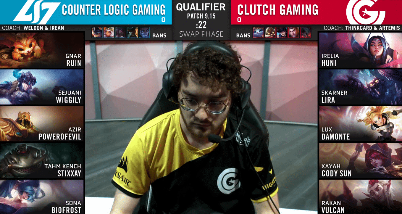 LCS Summer 2019 Gauntlet Clutch Gaming CG vs Counter Logic Gaming CLG Game One Vulcan