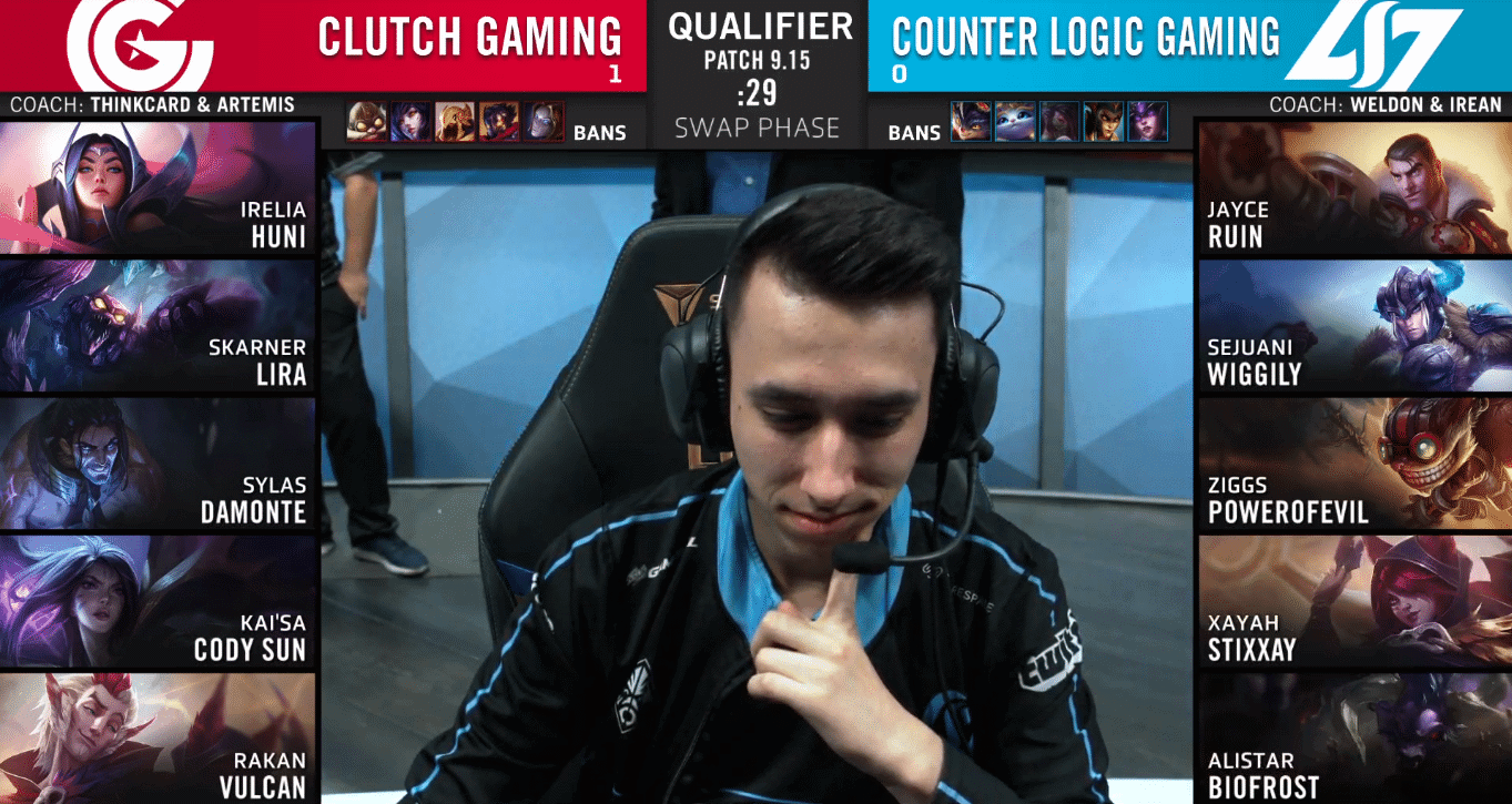 LCS Summer 2019 Gauntlet Clutch Gaming CG vs Counter Logic Gaming CLG Game Two PowerOfEvil
