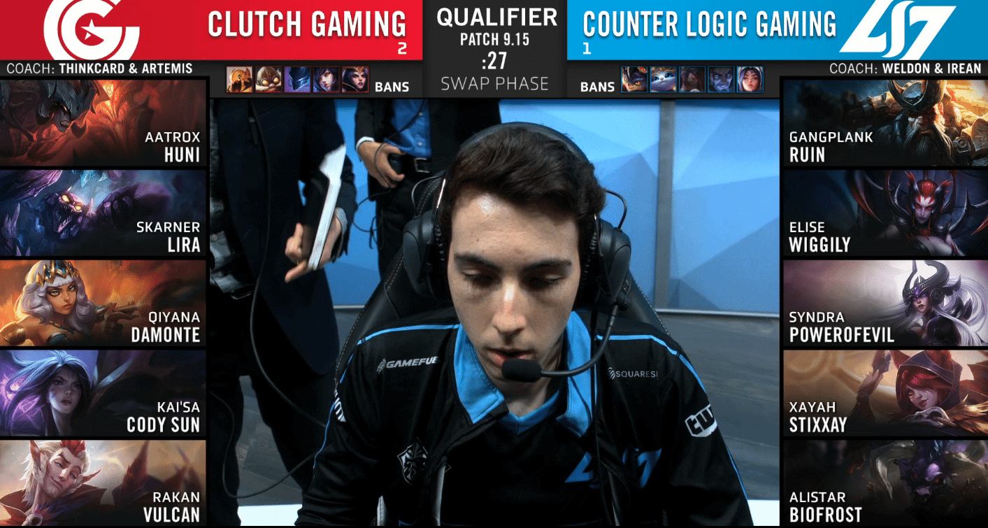 LCS Summer 2019 Gauntlet Clutch Gaming CG vs Counter Logic Gaming CLG Game 4 Stixxay