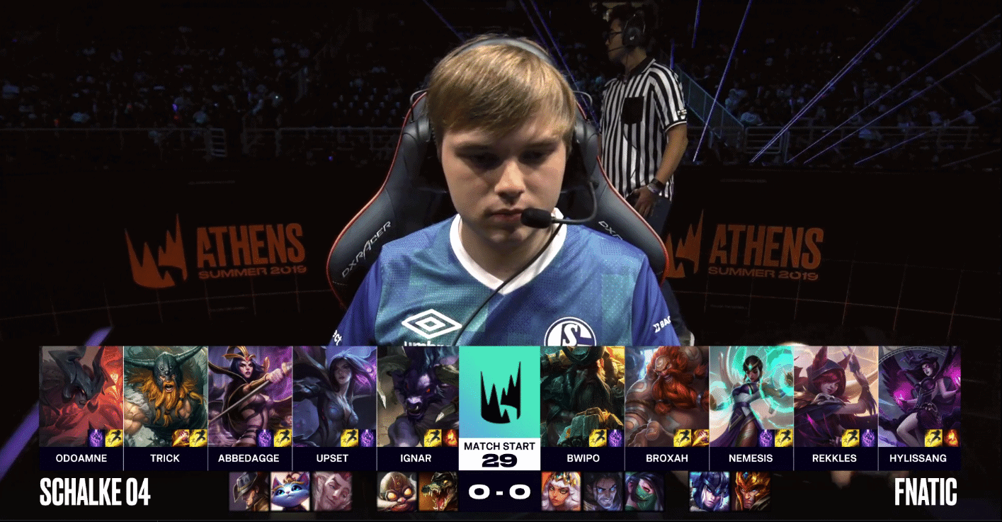 Schalke 04 S04 vs Fnatic FNC LEC Summer 2019 Semifinal Game 1 Abbedagge