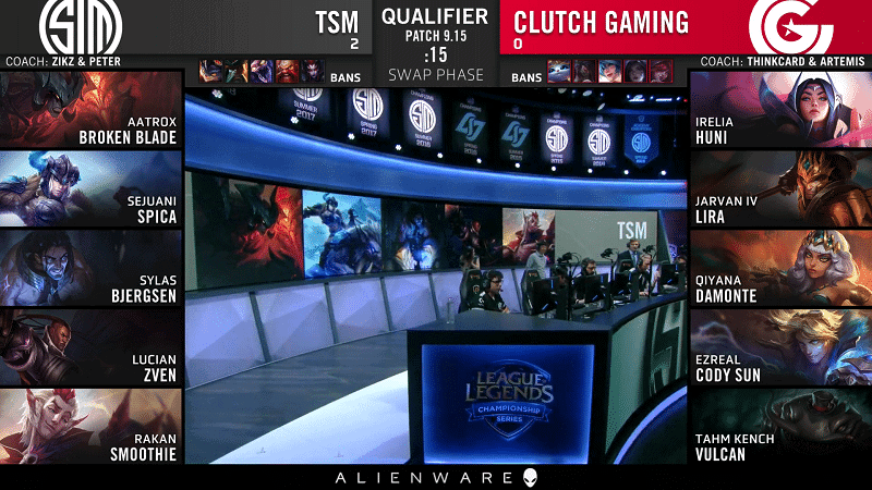 Team SoloMid TSM vs Clutch Gaming CG LCS Gauntlet Finals Game 3