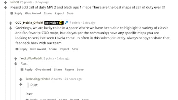 Call of Duty mobile Activision Reddit
