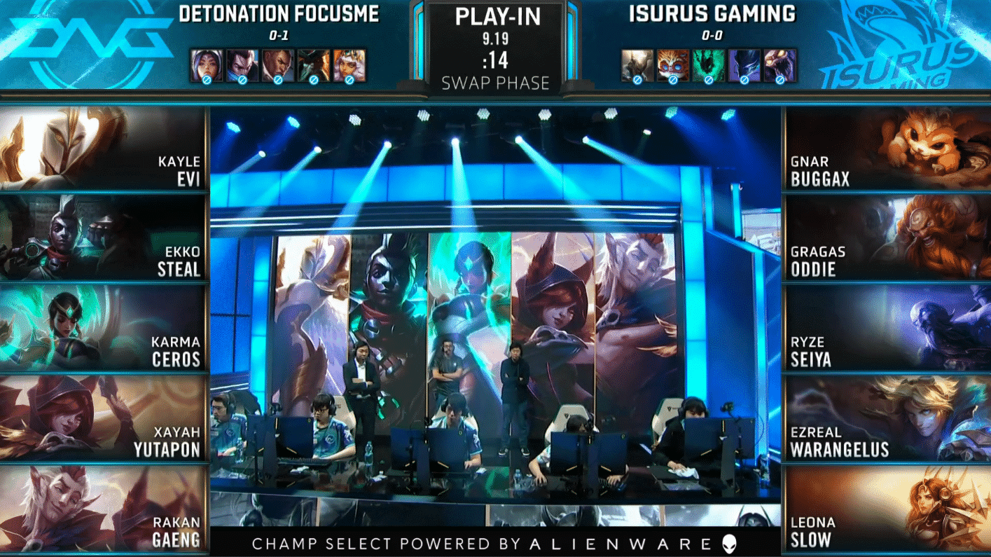 LoL Worlds 2019 Play Ins Day One DFM ISG