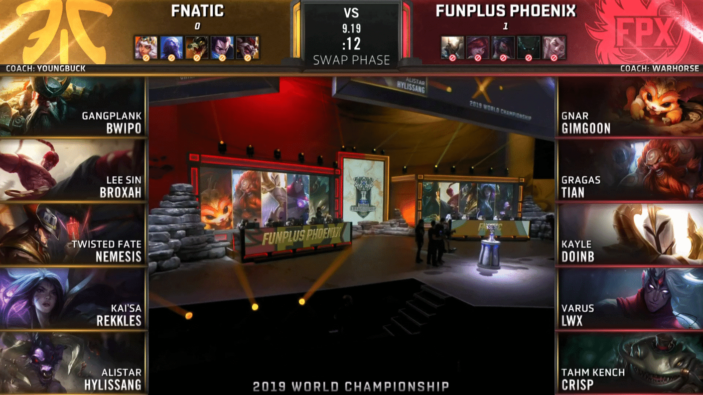 LoL Worlds 2019 Quarterfinal Game 2 FNC FPX