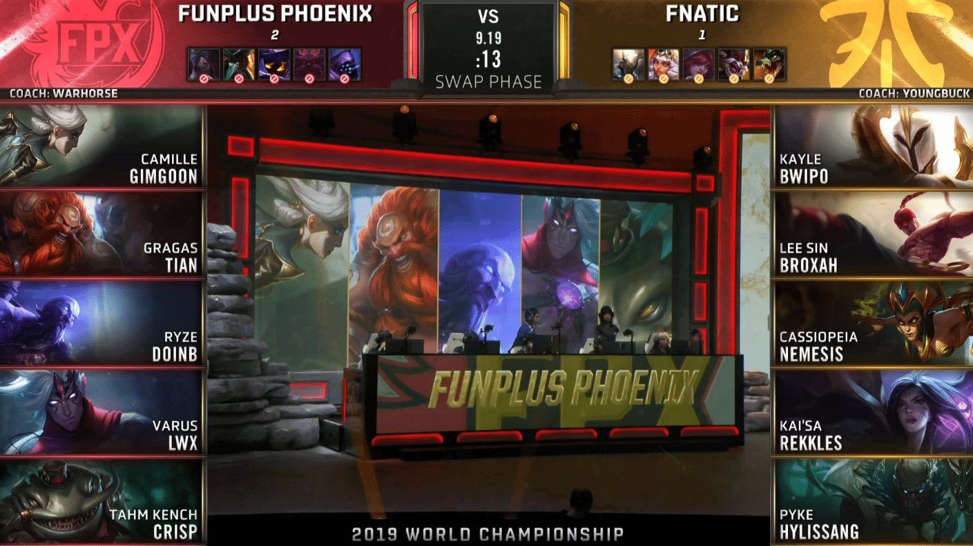 LoL Worlds 2019 Quarterfinal FPX FNC Game 4