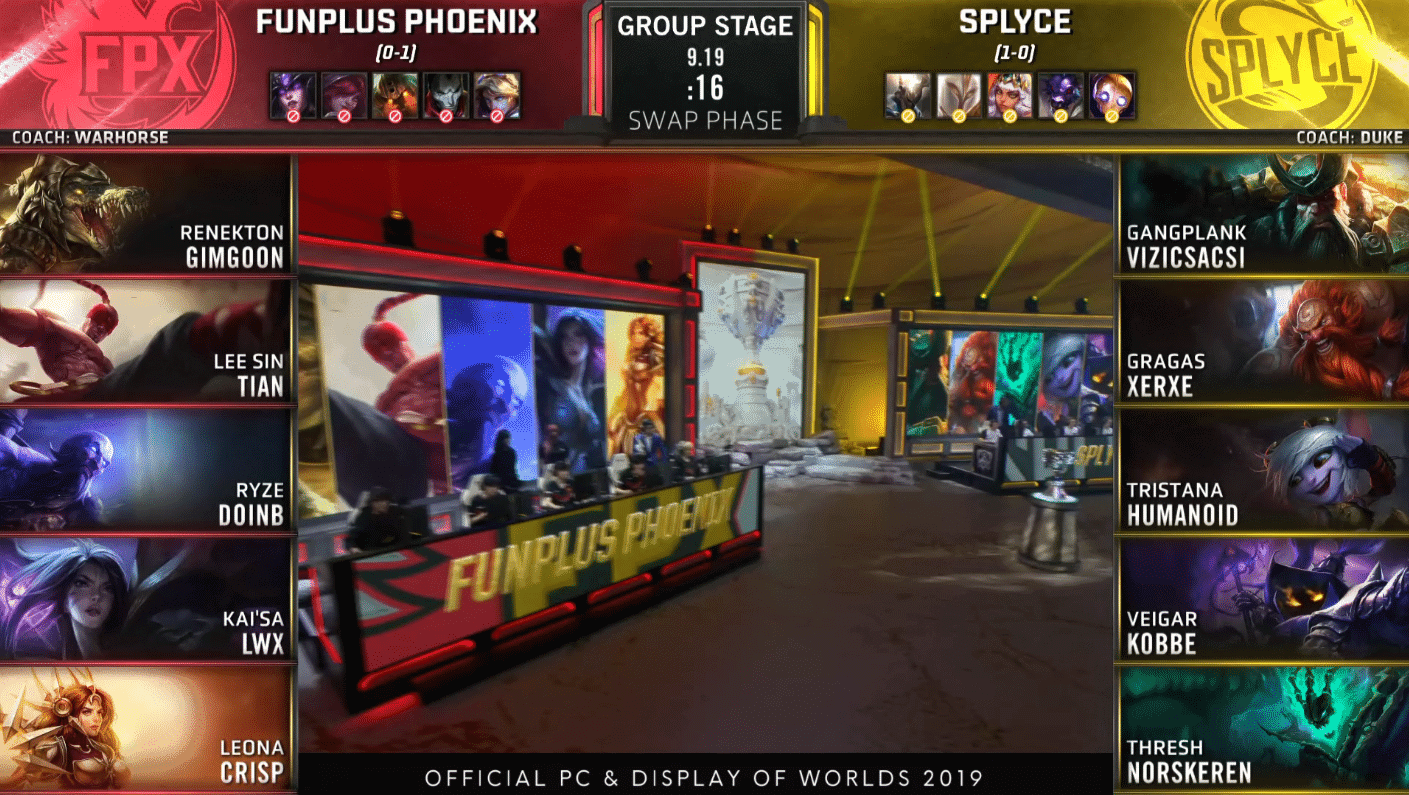LoL Worlds 2019 Groups Day 3 FPX SPY