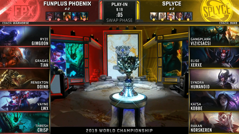 League of Legends Worlds 2019 Groups Day 5 FPX SPY Tiebreaker