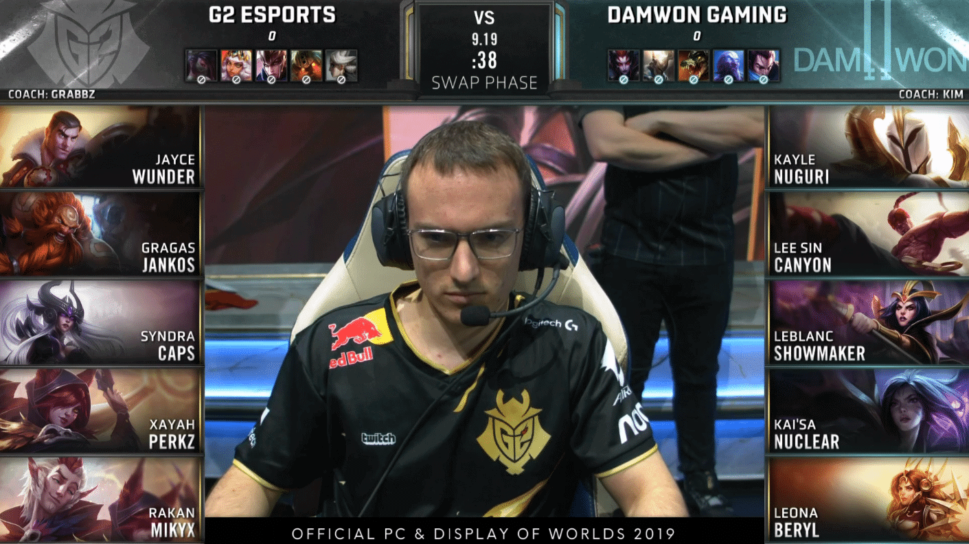 LoL Worlds 2019 Quarterfinal Day Two Game 1 G2 DWG