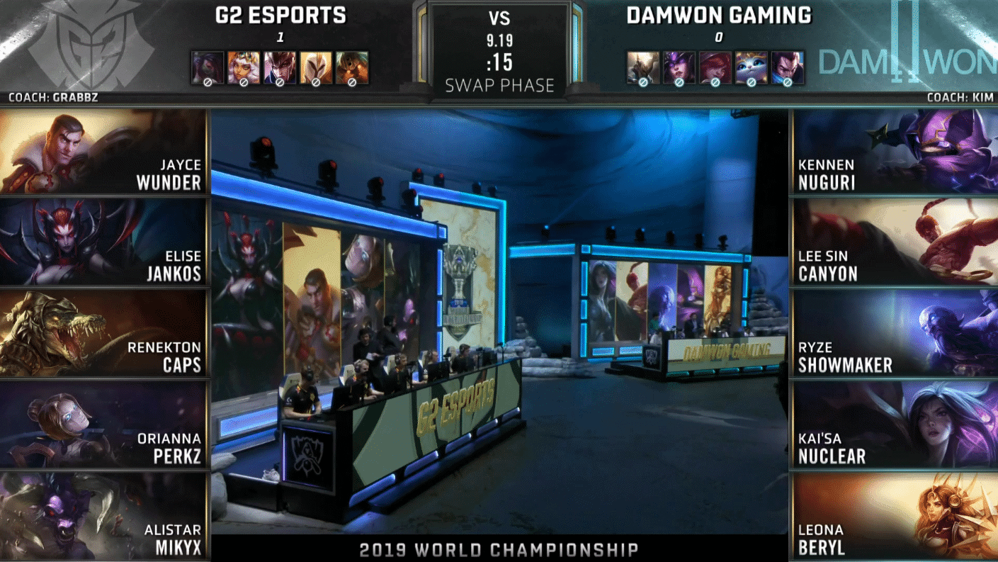 LoL Worlds 2019 Quarterfinal Day Two Game 2 G2 DWG