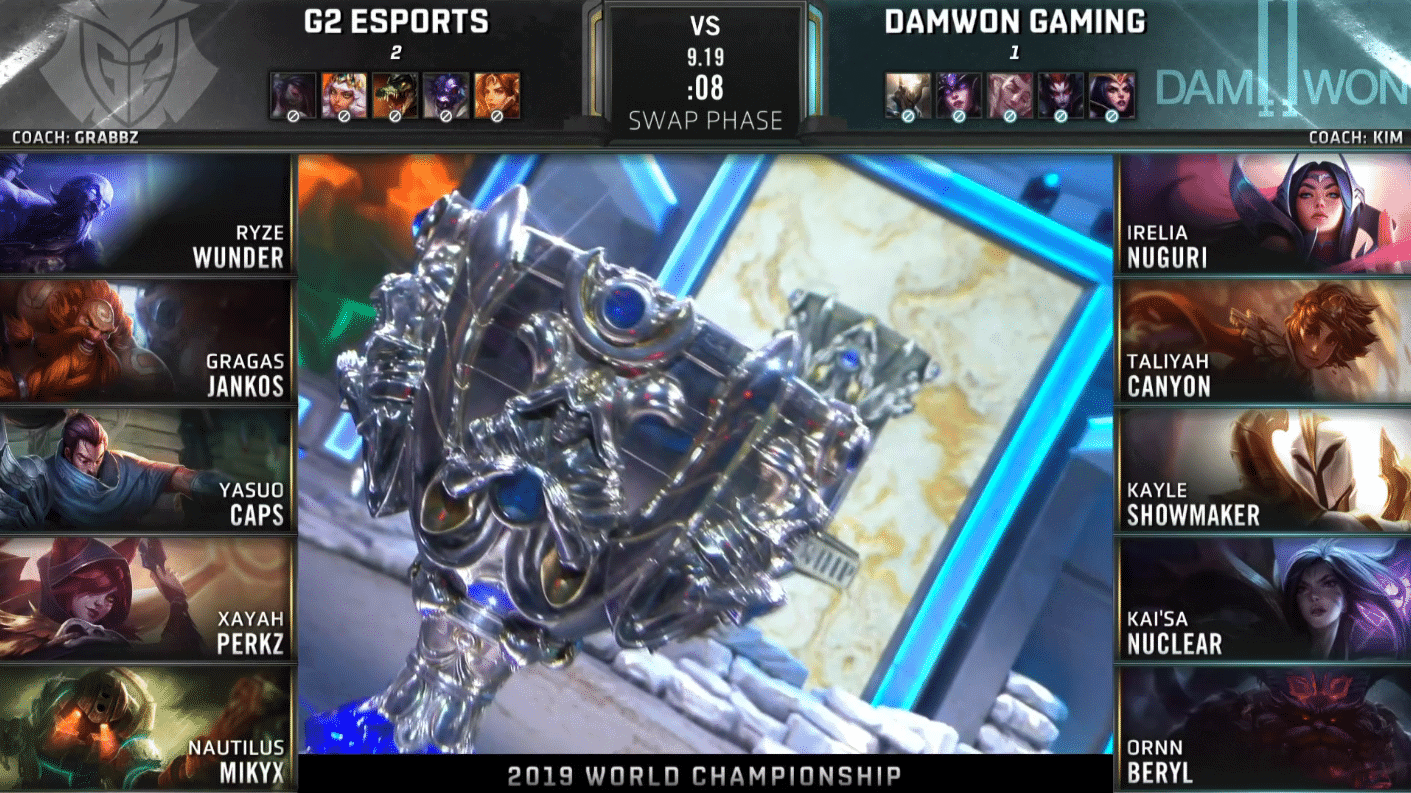 LoL Worlds 2019 Quarterfinal Day Two Game 4 DWG G2