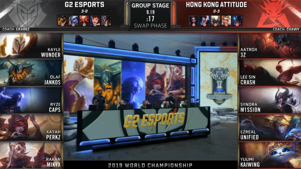LoL Worlds 2019 Groups Day 6 G2 HKA