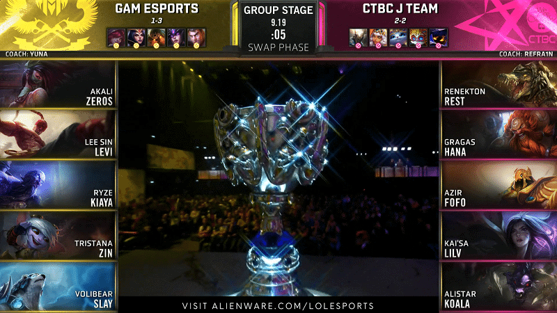 League of Legends Worlds 2019 Groups Day 5 GAM JT