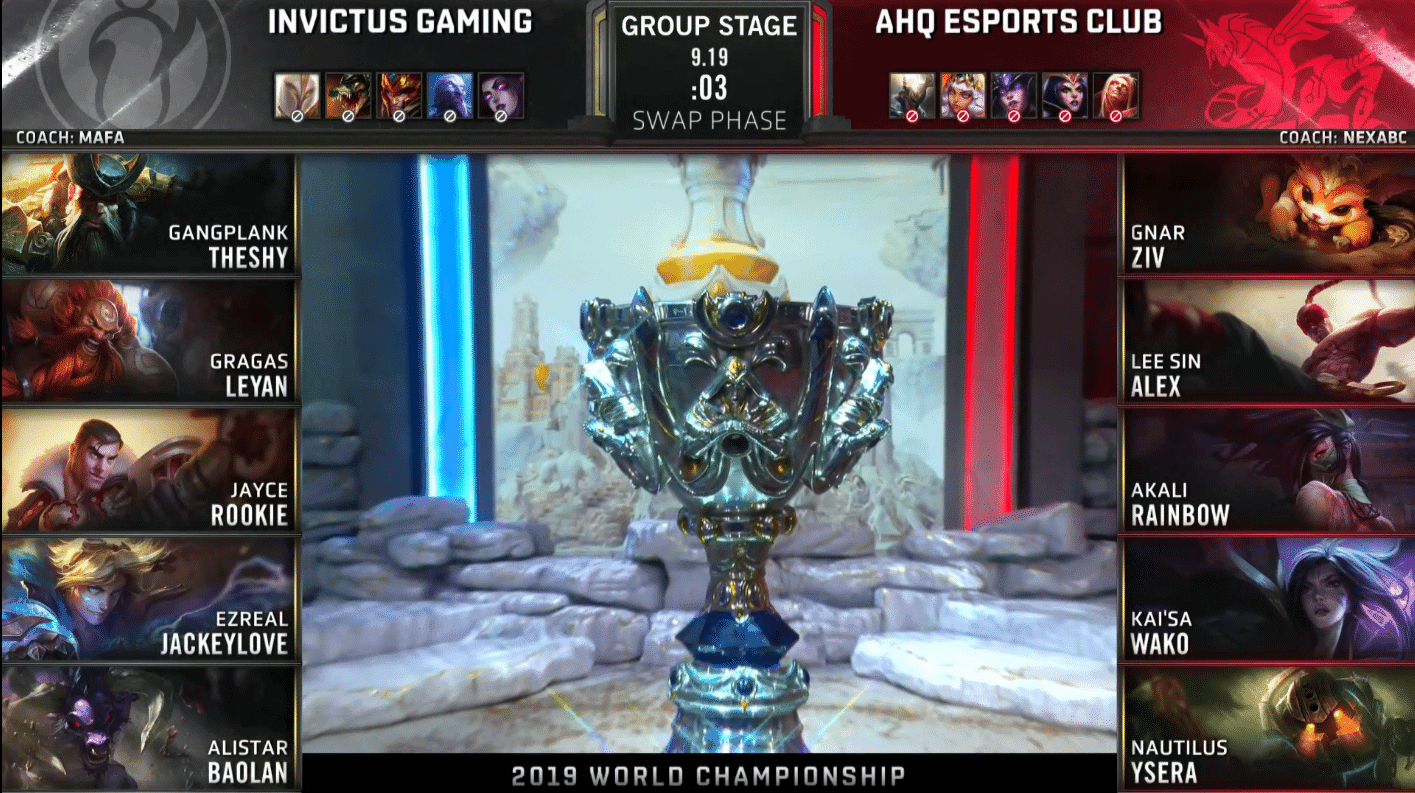LoL Worlds 2019 Group Stage Day One IG AHQ