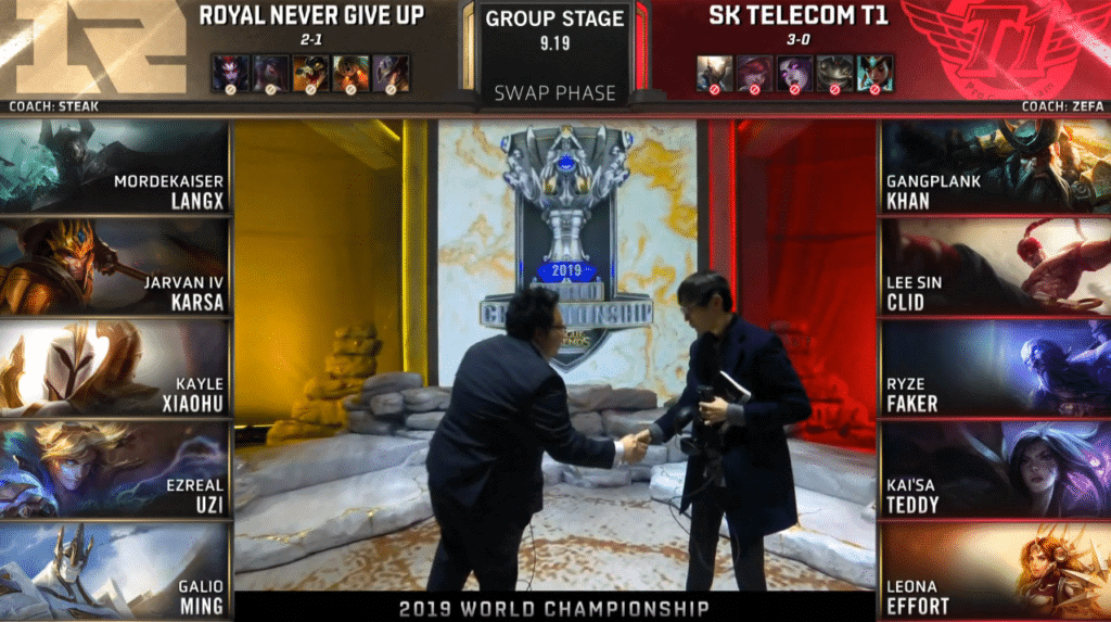 LoL Worlds 2019 Groups Day 7 RNG SKT