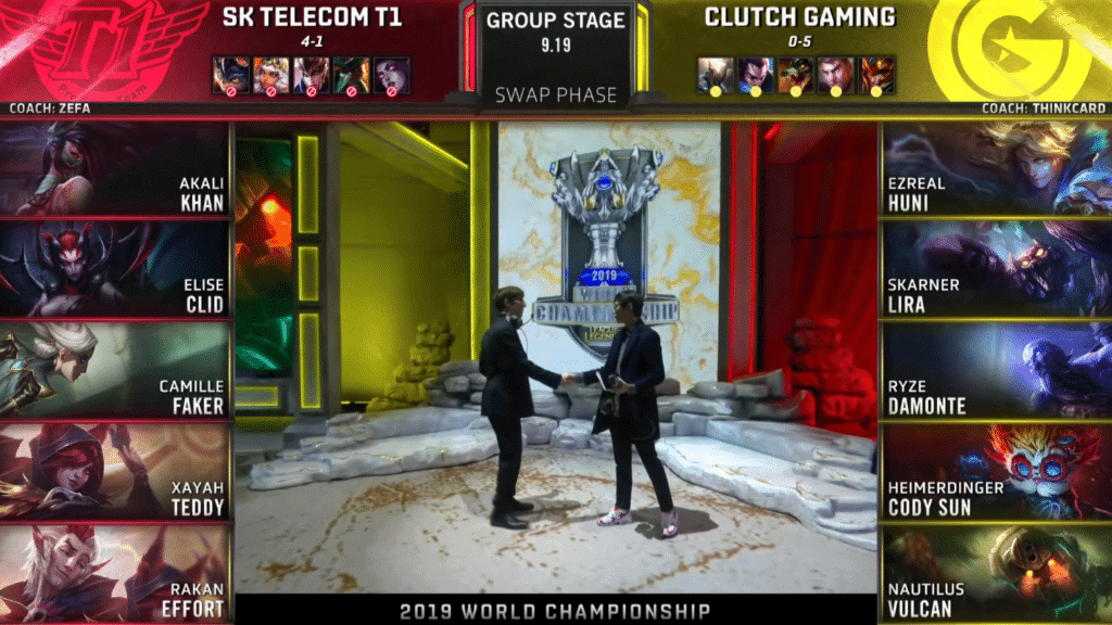 LoL Worlds 2019 Groups Day 7 SKT CG