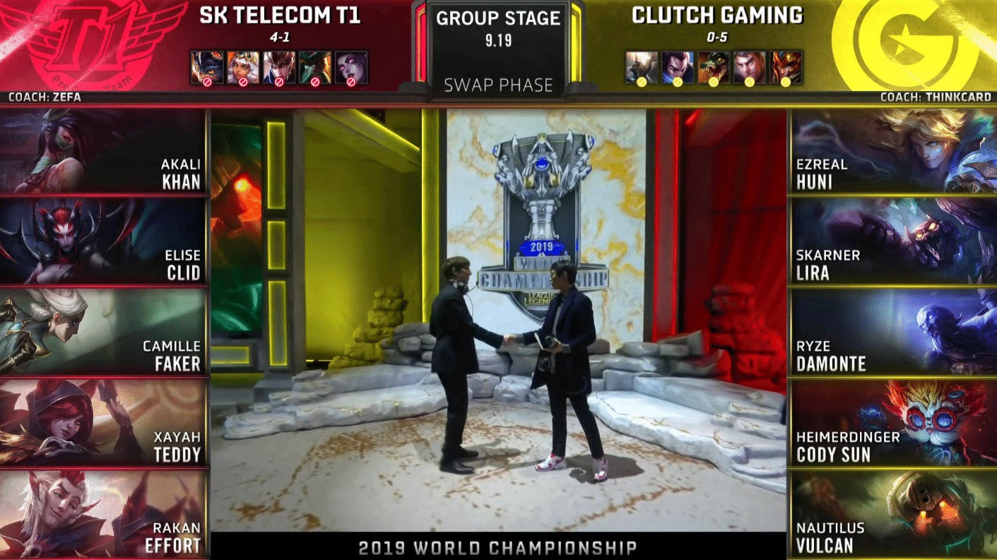 LoL Worlds 2019 Groups Day 7 SKT CG
