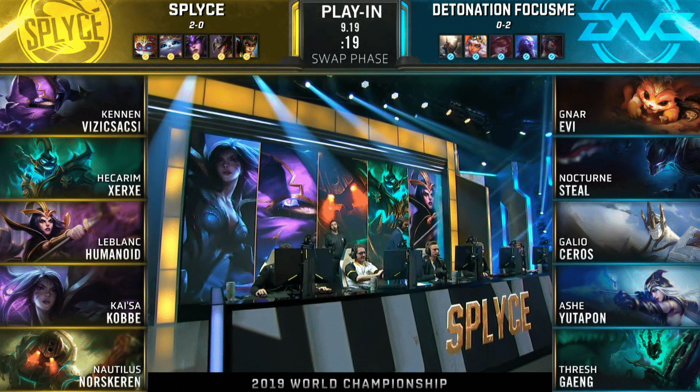 LoL Worlds 2019 Play In Groups SPY DFM