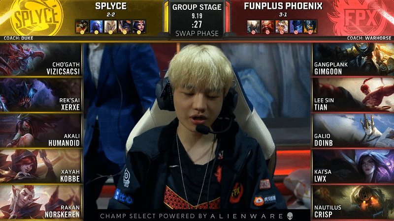 League of Legends Worlds 2019 Groups Day 5 SPY FPX