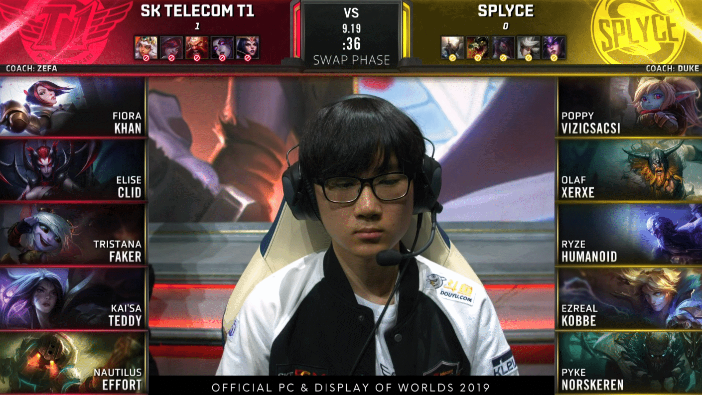 LoL Worlds 2019 Quarterfinal Day Two SKT SPY Game 2