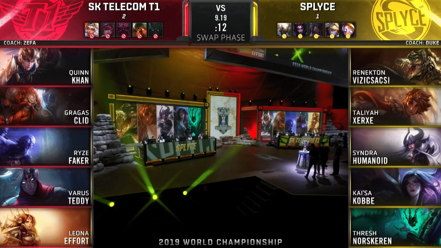 LoL Worlds 2019 Quarterfinal Day Two SPY SKT Game 4