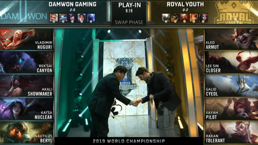LoL Worlds 2019 Play In Groups Day 4 DWG RYL