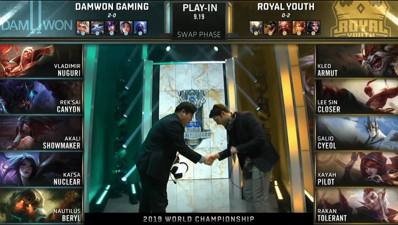 LoL Worlds 2019 Play In Groups Day 4 DWG RYL