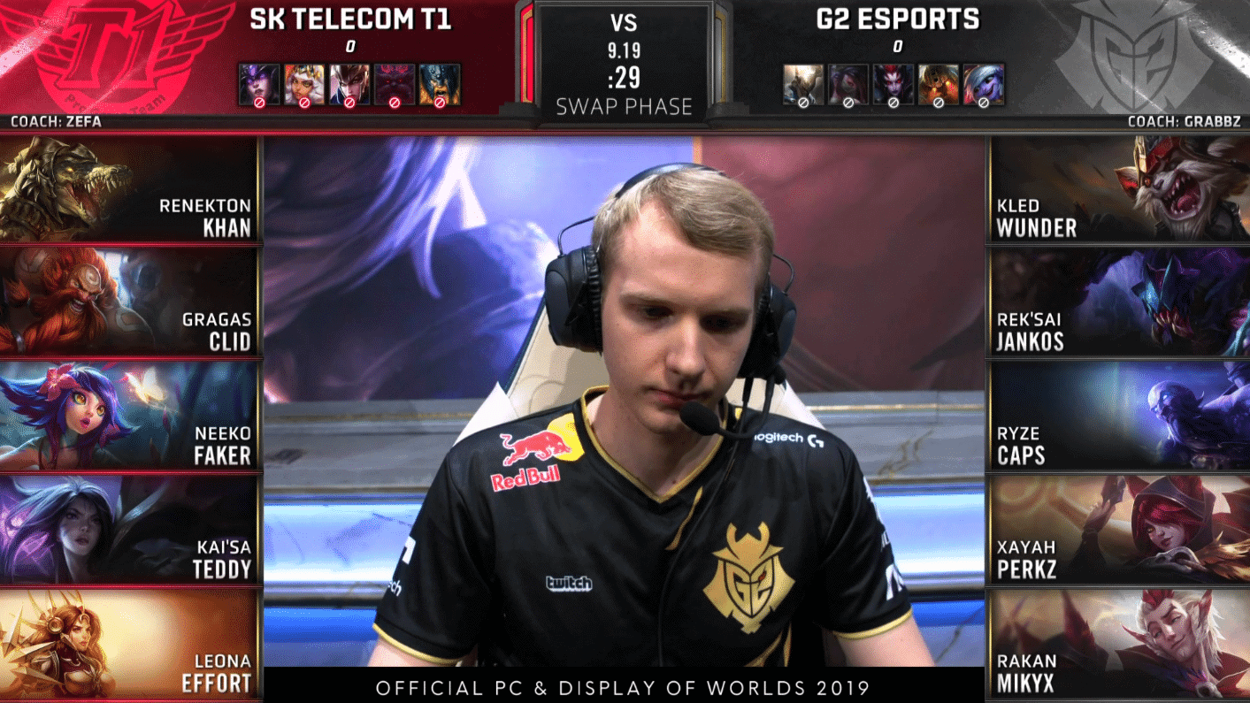 LoL Worlds 2019 Semifinal G2 SKT Game 1