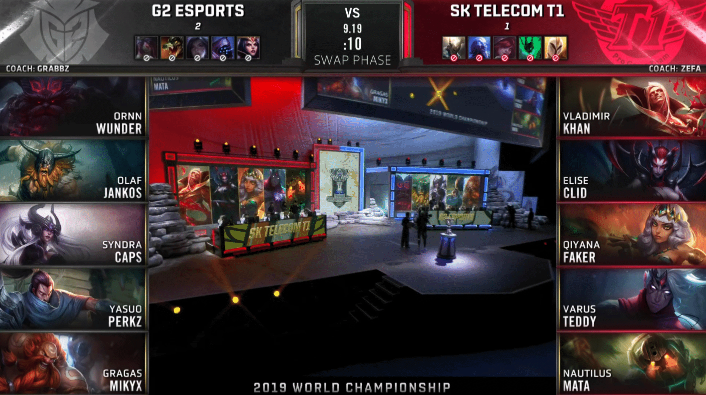 LoL Worlds 2019 Semifinal Game 4 G2 SKT