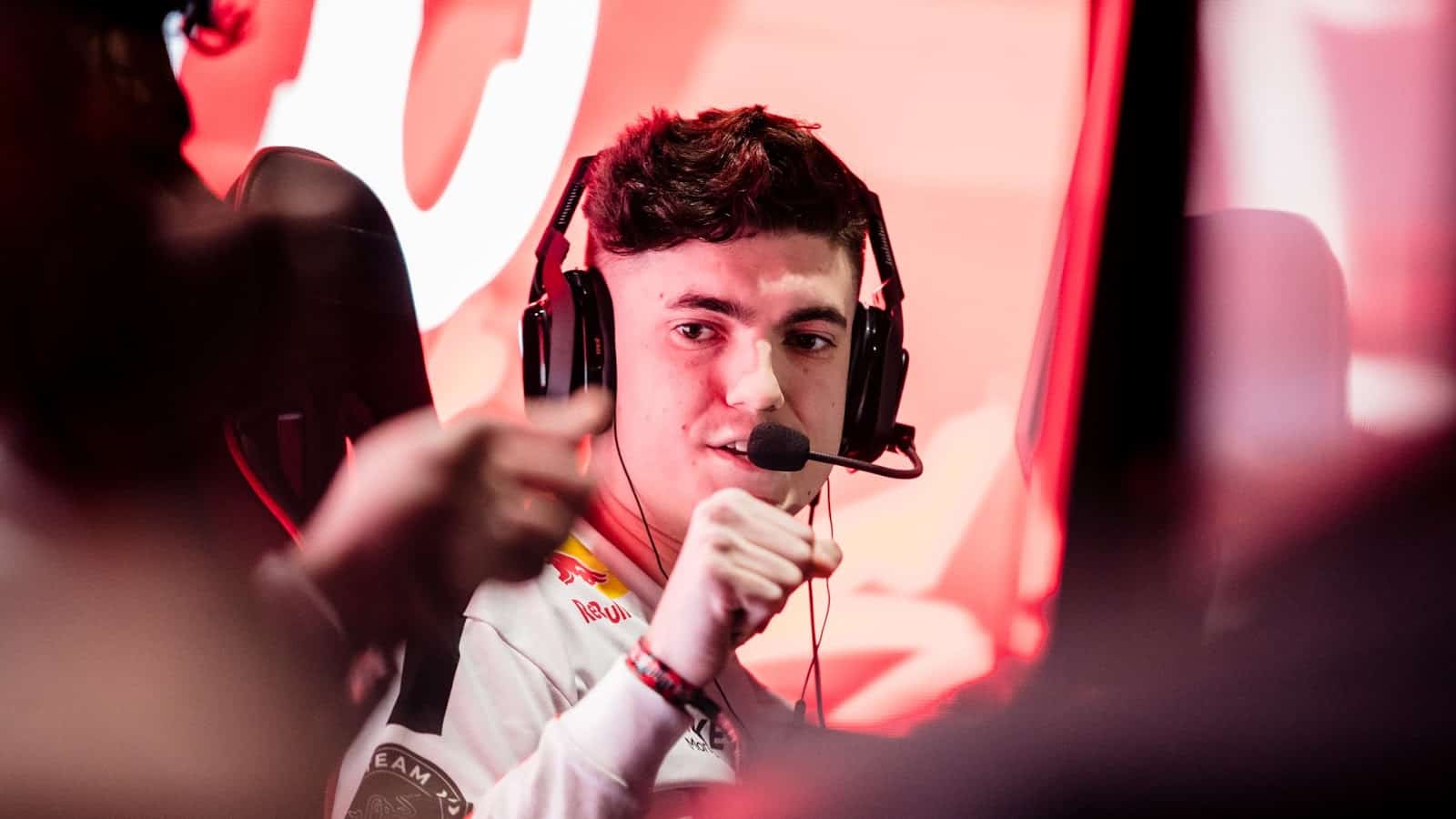 Octane with his head set on getting ready to play a scrim