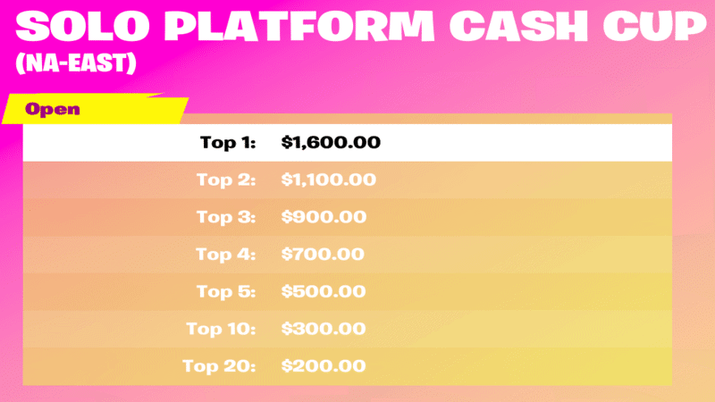 Fortnite solo platform cash cup