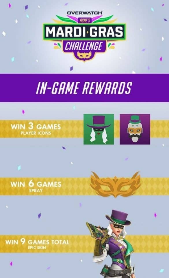 A graphic showing the in-game awards for the event including the new Ashe skin