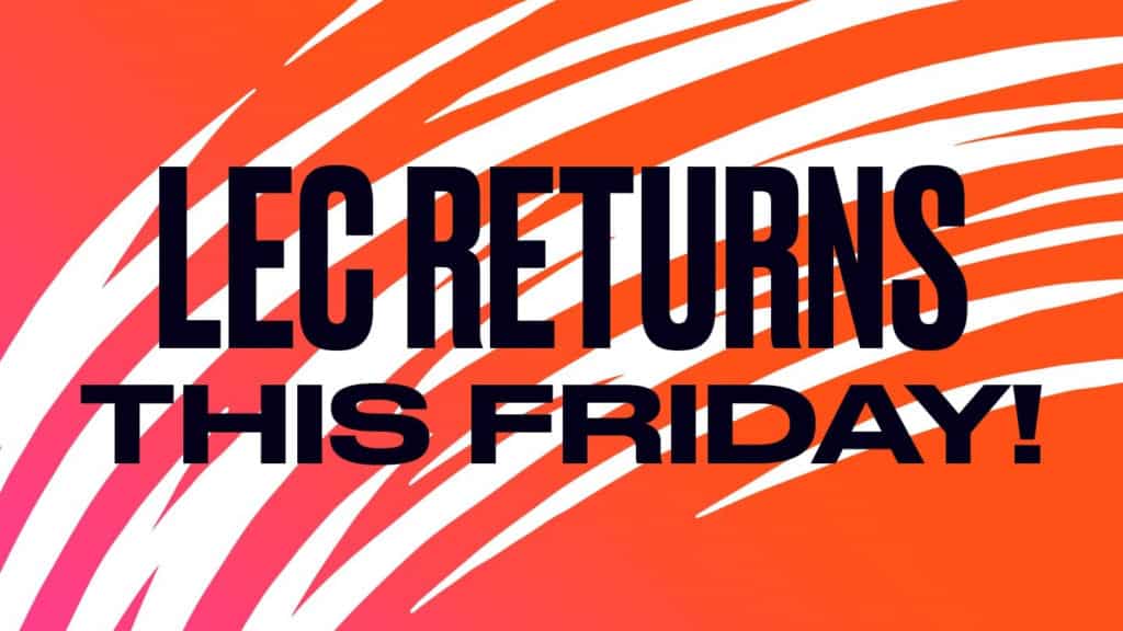 League of Legends: LEC Returns March 20th, Will be Online Only
