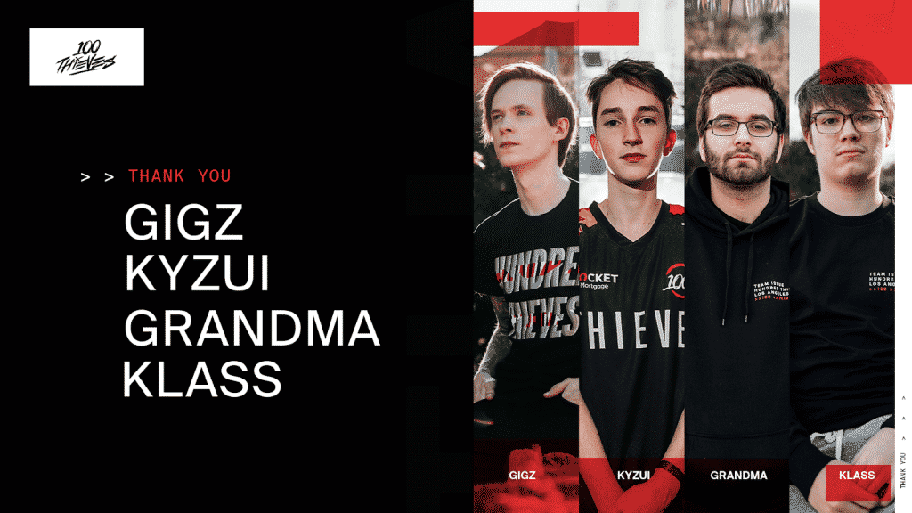 Fortnite: 100 Thieves Parts Ways With Klass, Grandmateets And Kyzui