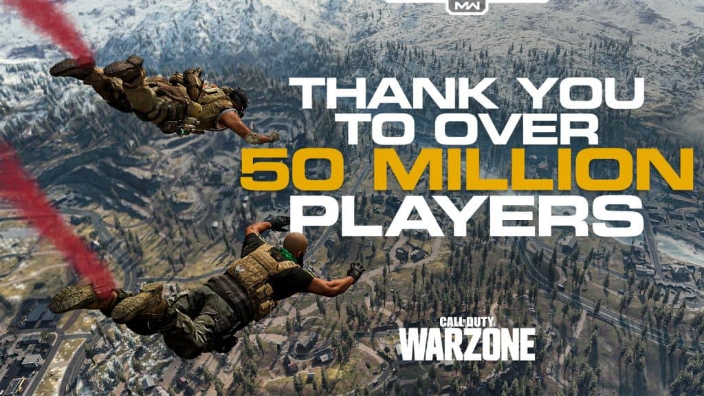 Call of Duty: Warzone Hits Over 50 Million Players