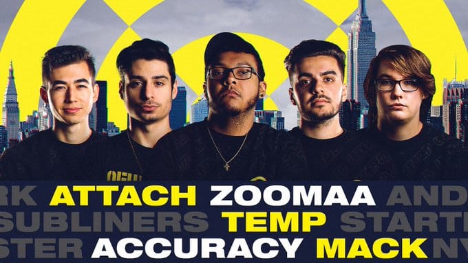 The NY Subliners stand against the skyline of New York City