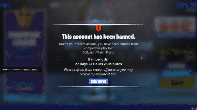 FaZe Dubs Fortnite 30 day ban