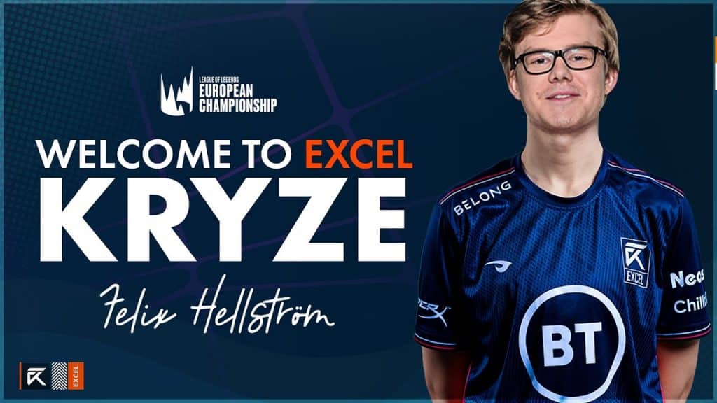 League of Legends: Excel Esports Sign Kryze as Starting Top Laner