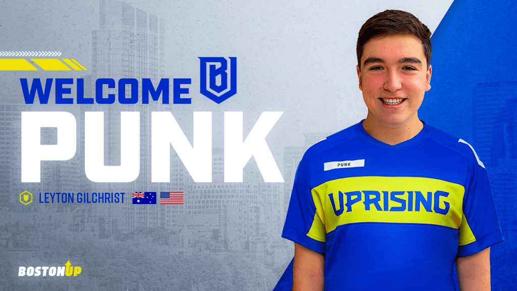 Overwatch League: Leyton “Punk” Gilchrist Joins Boston Uprising
