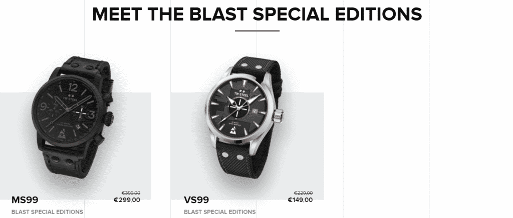 TW Steel BLAST black and white watches