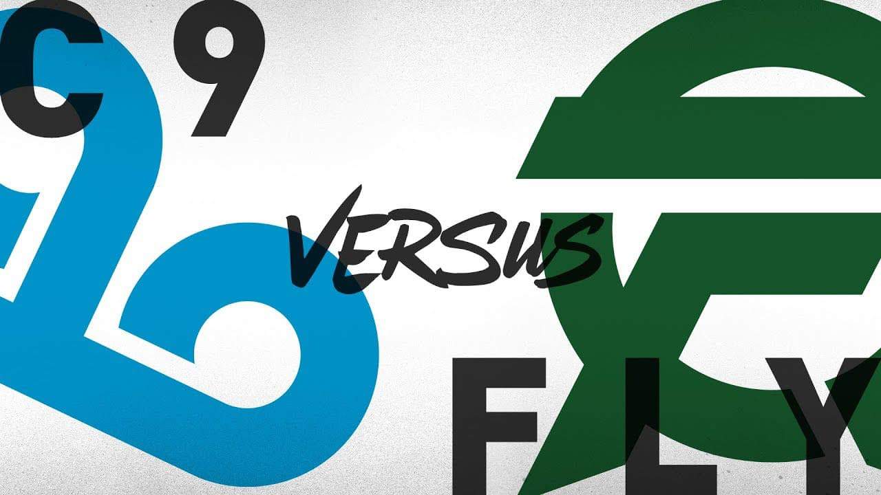 The C9 and FlyQuest LCS logos next to each other