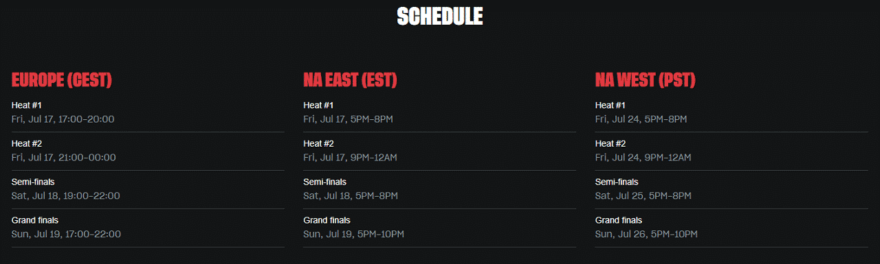 The DreamHack Open Fortnite schedule 